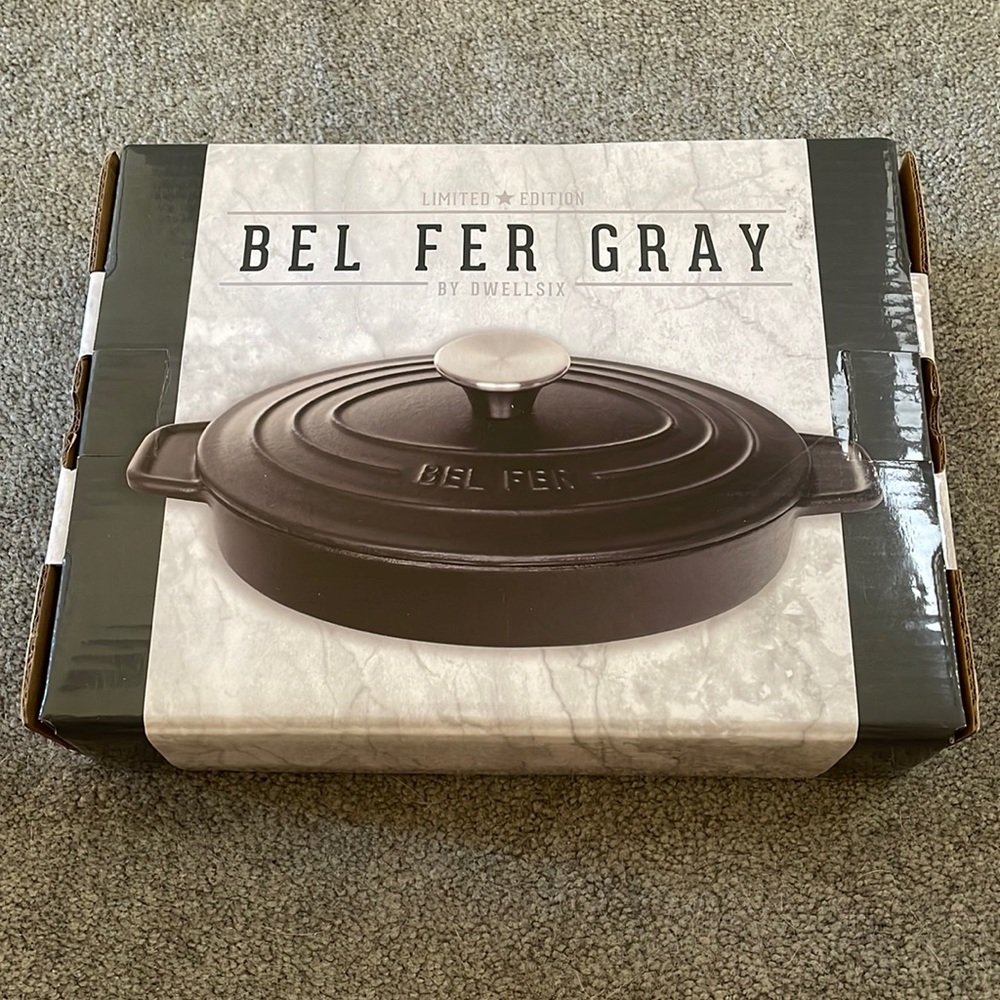 Bel Fer Gray 9" Cast Iron Au Gratin